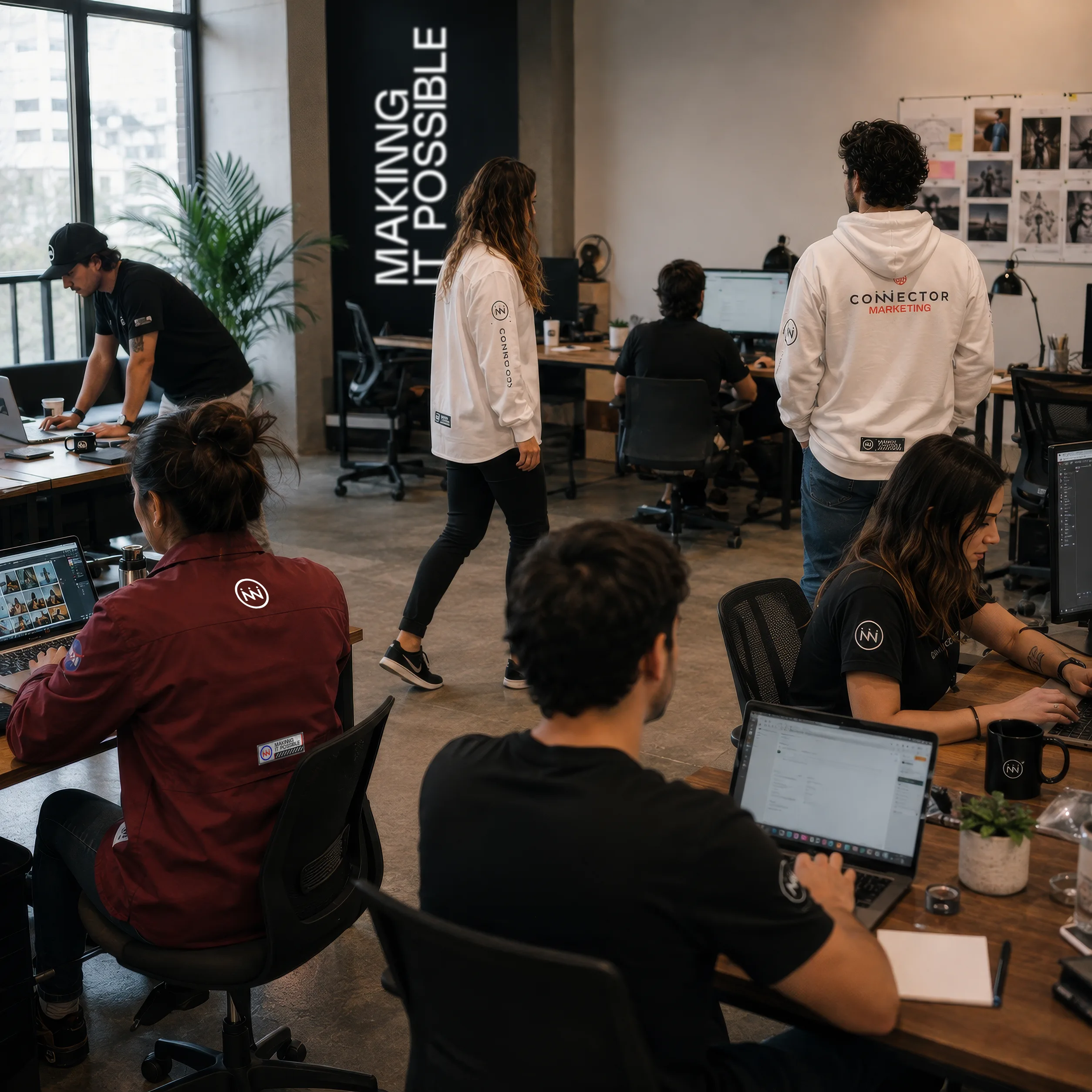 El crew de Connector reunido en un evento